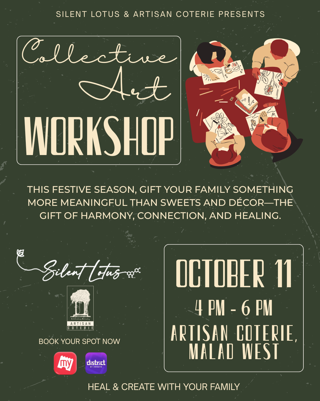COLLECTIVE ART WORKSHOP - 11 OCTOBER - 4:00PM to 6:00PM