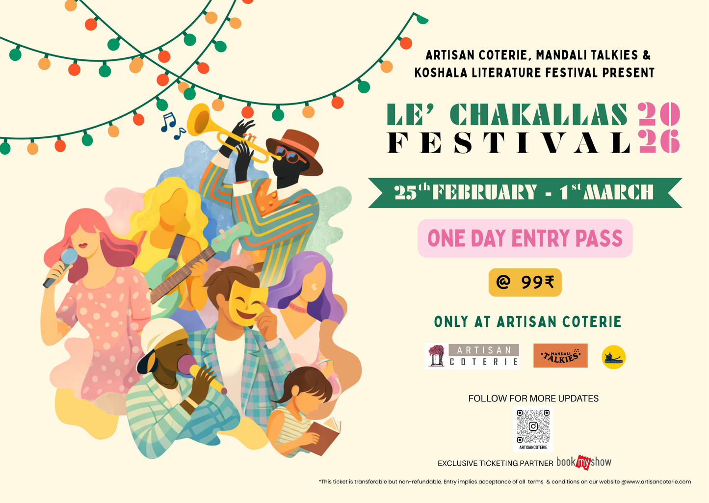 One Day Entry Pass – Le’ Chakallas Festival 2026