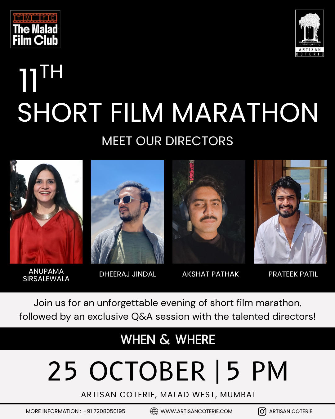 11th SHORT FILM MARATHON | 25 OCTOBER | 5:00PM