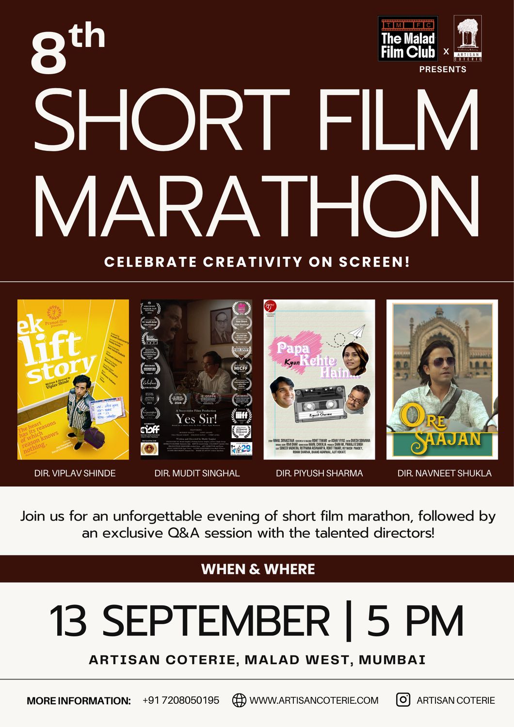 8TH FILM MARATHON - SATURDAY 13 SEPTEMBER | 5:00PM