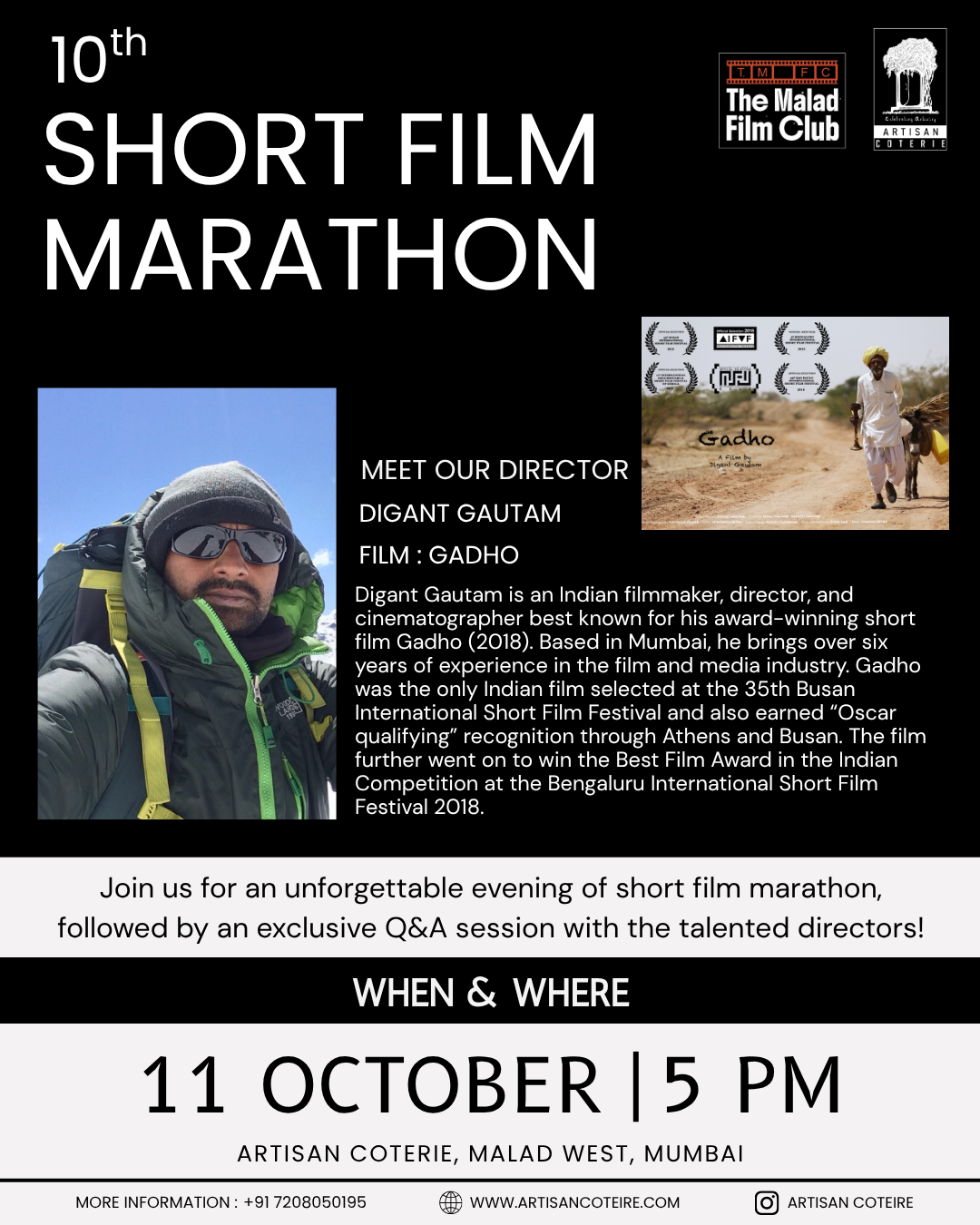 10H SHORT FILM MARATHON - SATURDAY 11 OCTOBER | 5:00PM
